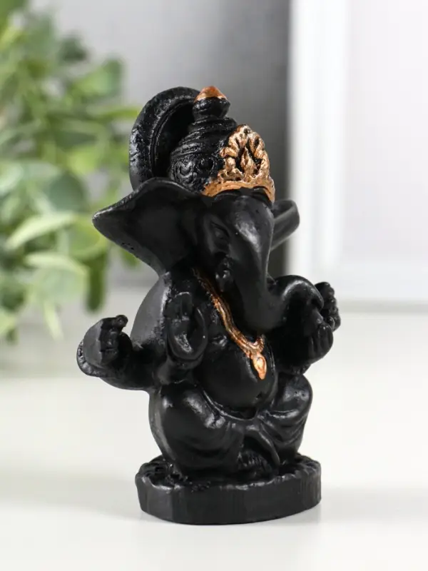 Фигура гипс "Ганеш" 9х8 см, черный