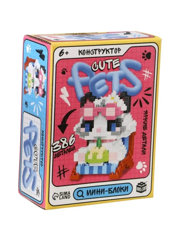 UNICON Конструктор ""Cute pets", котик с тортиком