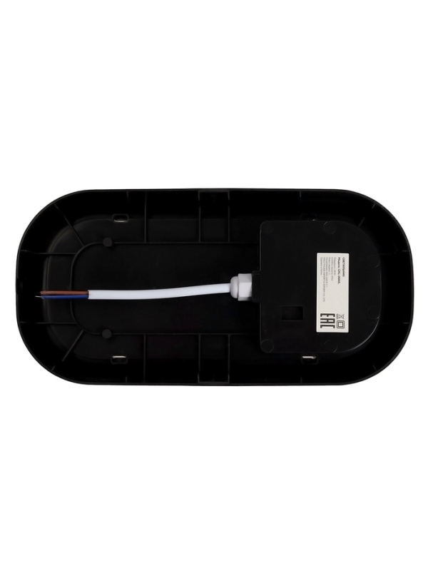 Светильник светодиодный, 24 Вт, IP54, 4000К, 220 В, овал, черный