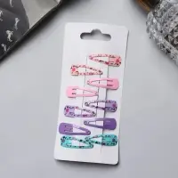 Невидимка для волос "Лира" (набор 10 шт) весенняя классика, 3 см