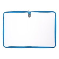 Папка пластиковая А4, 325 х 230 х 25 мм, молния вокруг, Calligrata "Офис", ПМ-А4-01, 0.5 мм, прозрачная, голубая