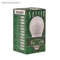 Лампа светодиодная SAFFIT, G45, 7 Вт, E14, 2700 К, 560 Лм, 220°, 80 х 45 Лампа светодиодная SAFFIT, G45, 7 Вт, E14, 2700 К, 560 Лм, 220°, 80 х 45