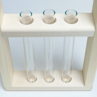 Кашпо деревянное 46&times;15&times;4 см с 3 колбами 15 см "Рамка Экстра", ручка Дарим Красиво