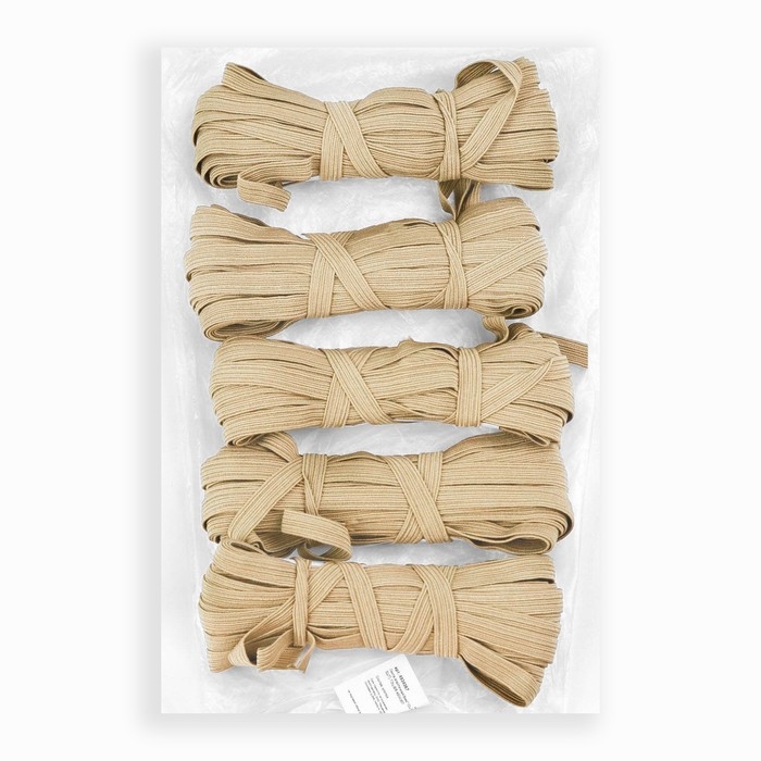 Резинка бельевая, 8 мм, 10 &plusmn; 1 м, цвет бежевый, цена за 1 штуку