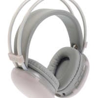 Наушники полноразмерные Mybit W-33, RGB подсветка, BT5.3, 800 мАч, Type-C, белые