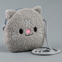 Мягкая сумка &laquo;Кошечка&raquo;. цвет серый