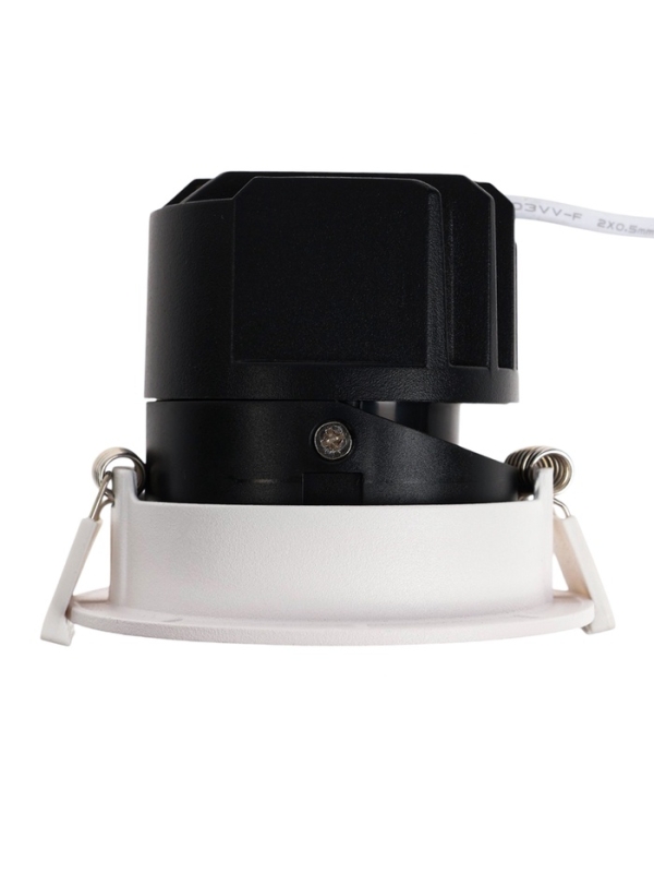 Светильник светодиодный встраиваемый, поворотный, 6Вт, 4000К, с драйвером, D75, черно-белый   107130