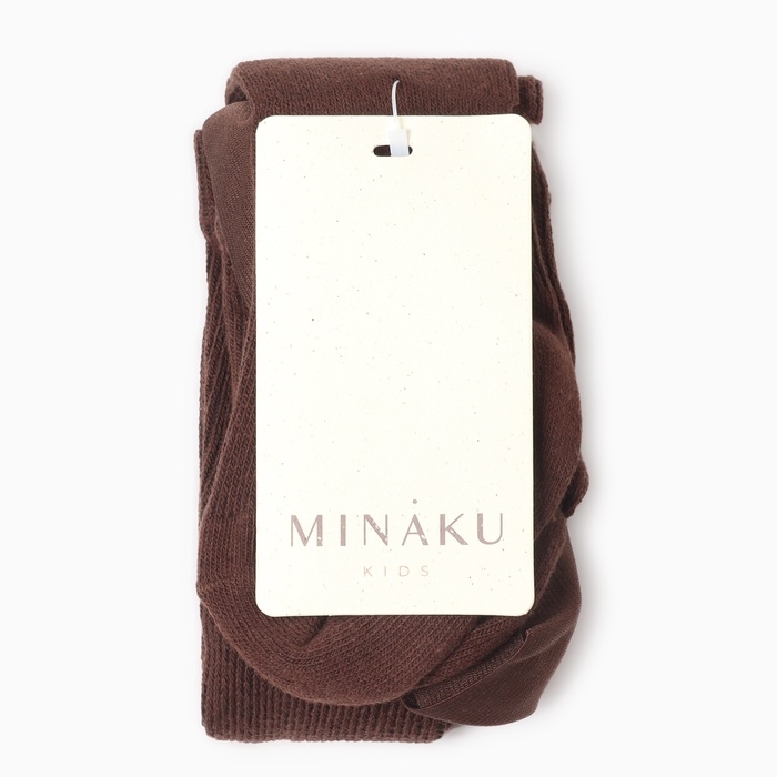 Колготки детские с лямками MINAKU, цв.коричневый, рост 62-68
