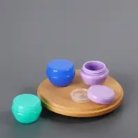 Баночки для хранения, фасовка 3 шт., 5 мл, фиолетовые, зелёные, синие