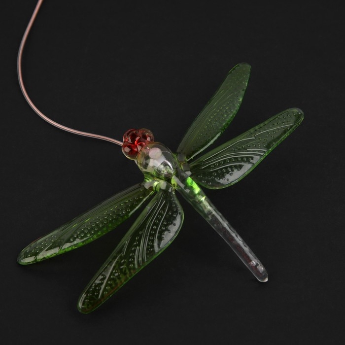 Садовый светильник на солнечной батарее &laquo;Стрекозы&raquo;, 12.5&times;86&times;12.5 см, 6 LED, свечение тёплое белое