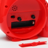 Часы - органайзер с будильником "Божья коровка", дискретный ход, d-8 см, 15 х 13.4 см, АА