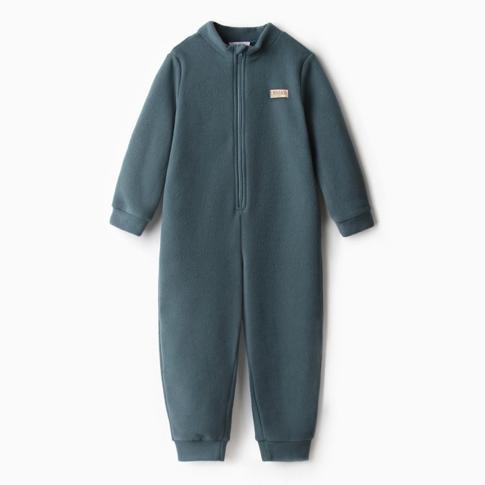 Комбинезон флисовый детский MINAKU цвет тёмно-серый, рост 116