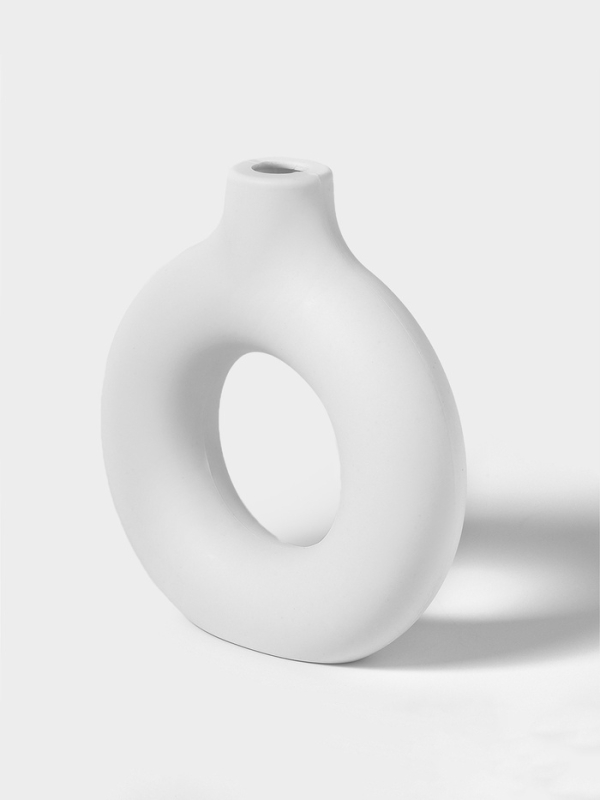 Ваза для сухоцветов Ваза для сухоцветов "Ring" 3,8х13,5х14,7 см, цвет белый