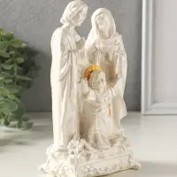 Статуэтка "Семья большая" 18х10х7 см, белый, с росписью