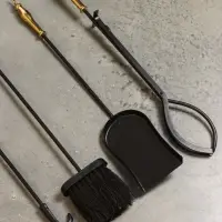 Каминный набор, сталь, алюминий 64 см