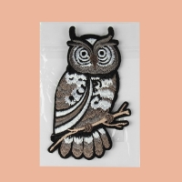 Термоаппликация «Филин», 10,5 × 6,5 см, цвет серый Термоаппликация «Филин», 10,5 × 6,5 см, цвет серый
