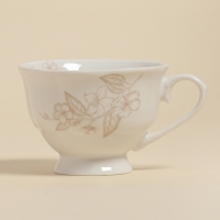 Чайная пара SL Home &laquo;Аманде&raquo;, чашка 220 мл, блюдце 17&times;17&times;2 см, фарфор, белая