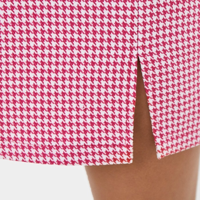 Юбка женская с разрезом MIST р. 48, розовый/белый