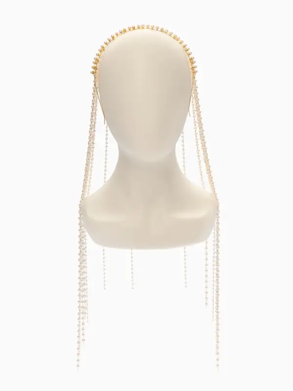 Украшение для волос &laquo;Паутина&raquo;, 50 см, белое в золоте