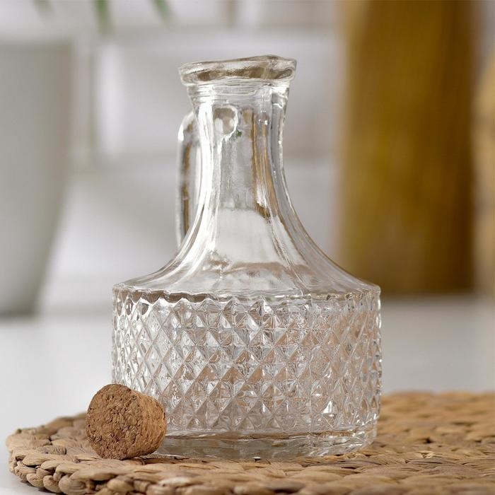 Бутылка стеклянная для соусов и масла с пробковой крышкой Доляна &laquo;Парфе&raquo;, 180 мл, 9,5&times;14 см