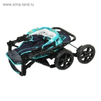 Коляска-трансформер «Гном», пластиковые колёса, оттенки бирюзового, рисунок МИКС Коляска-трансформер «Гном», пластиковые колёса, оттенки бирюзового, рисунок МИКС