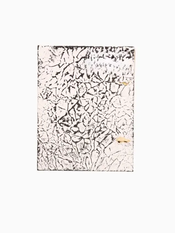 Блокнотик плетеный, 48 листов, 14х18х2 см, цв. чёрно-белый