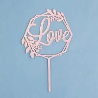 Топпер для торта Love, розовое золото