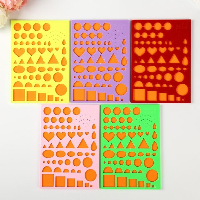 Линейка для квиллинга "Креатив" МИКС 21х14,7х0,8 см