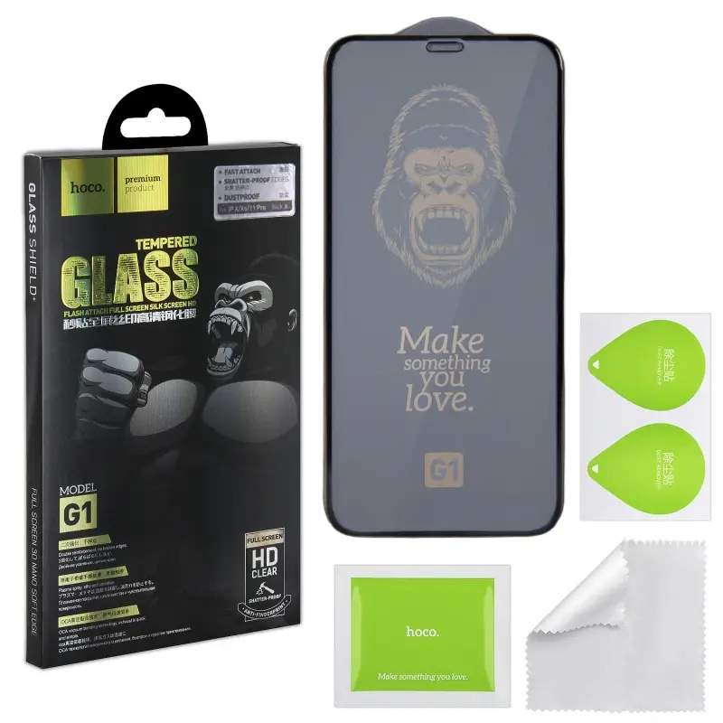 Защитное стекло Iph 11 Pro Full Screen G1 HOCO черное