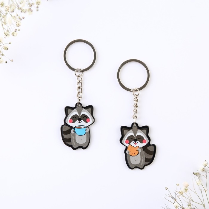 Брелок для ключей парный &laquo;Моя любовь только для тебя&raquo;, акриловый, 13,3 х 8