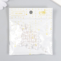 Бусины для творчества пластик "Жемчуг природной формы" набор 30 шт 0,9х0,8х0,8 см