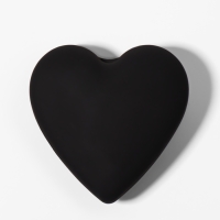 Расчёска массажная &laquo;Сердце&raquo;, складная, с зеркалом, 8&times;2.5 см, матовая, чёрная