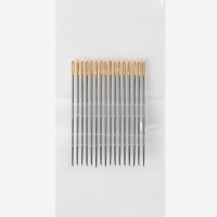 Игла швейная с золотым ушком №120-027 39-*0,8мм (набор 16шт) сталь TR