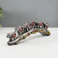 Фигурка полистоун &laquo;7 слонов на дуге со стразами&raquo;, 29.5&times;7&times;5 см