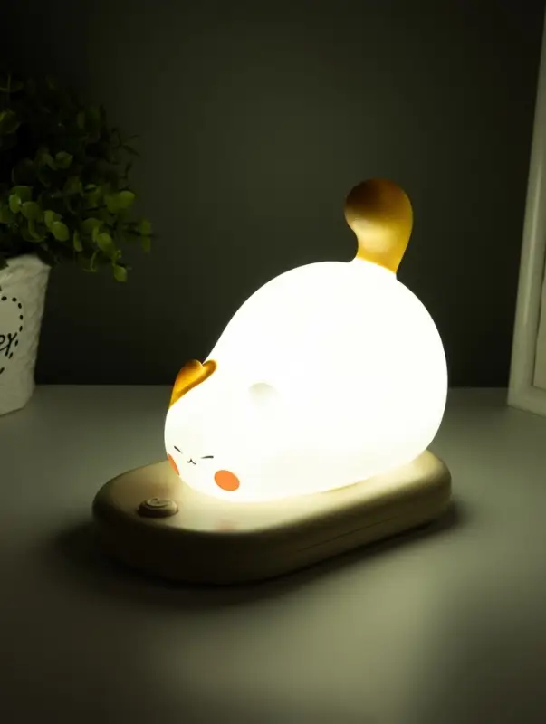 Ночник "Котёнок на коврике" LED 3Вт 5V USB АКБ 9х15х13,2 см