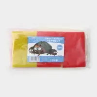 Губка для посуды с чистящим слоем PRIDE, 3 шт, 100&times;65&times;30 мм, МИКС