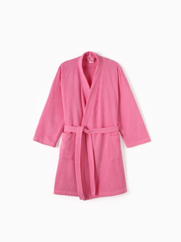 Халат женский Этель, цв. розовый, р-р 50-52, 100% хл, 340 г/м2 Халат женский Этель, цв. розовый, р-р 50-52, 100% хл, 340 г/м2