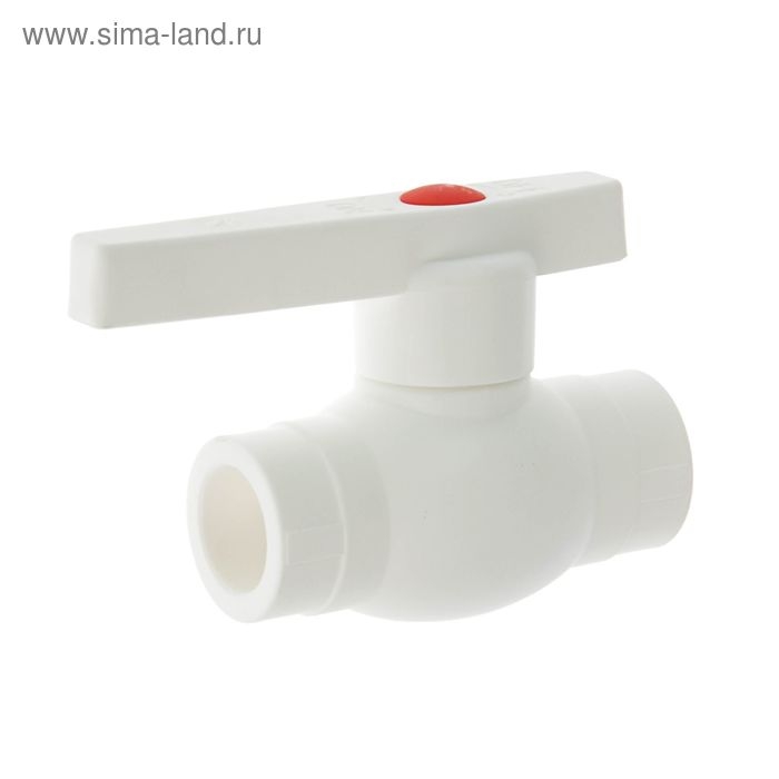 Кран VALFEX OPTIMA, полипропиленовый, со стальным омедненным шаром, d=20 мм