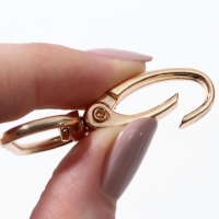 Карабин металлический, 45&times;31 мм / 25&times;2.2 мм, 5 шт., цвет золотой