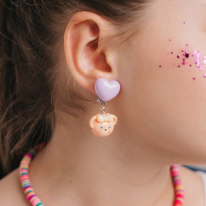 Клипсы детские &laquo;Выбражулька&raquo; животные, медведица, цветные