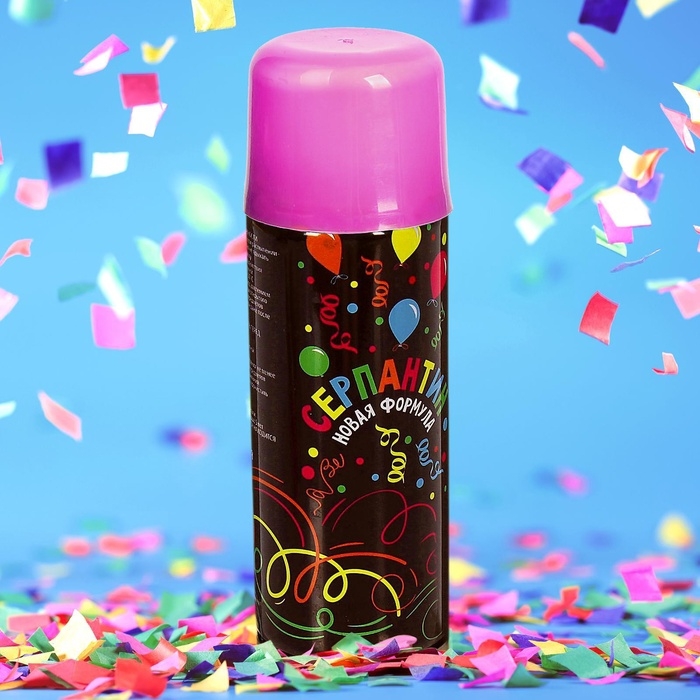 Спрей для новогоднего декора &laquo;Серпантин&raquo;, 250 мл., цвет розовый, на новый год