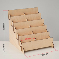 Подставка под открытки 10 ячеек по 10,8 см, 23,5×23×25 см, толщина 3 мм, цвет бежевый Подставка под открытки 10 ячеек по 10,8 см, 23,5×23×25 см, толщина 3 мм, цвет бежевый