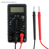 Мультиметр ТУНДРА mini, DT-182, ACV/DCV, DCA, 200-200M&Omega;, проверка батареек 1.5 и 9V