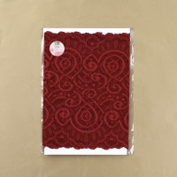 Кружевная эластичная ткань, 180 мм &times; 2,7 &plusmn; 0,5 м, цвет бордовый