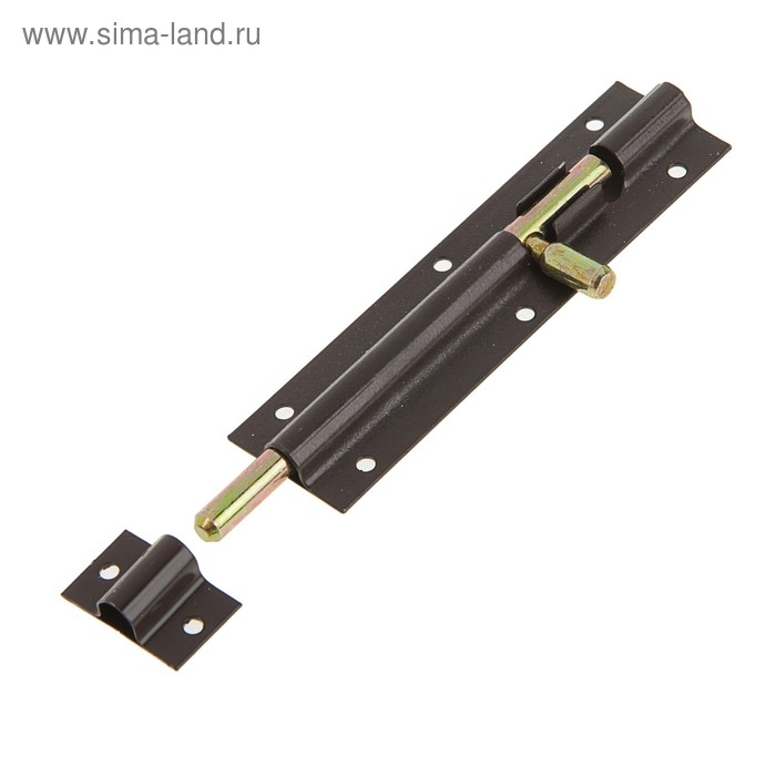 Задвижка дверная ЗД 004, 125 мм, тёмно- коричневый