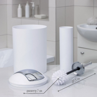 Набор аксессуаров для ванной комнаты SAVANNA &laquo;Сильва&raquo;, 6 предметов (дозатор, мыльница, 2 стакана, ёршик, ведро), цвет белый