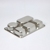 Поднос из нержавеющей стали, 5 секций, 28&times;22&times;4 см