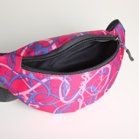 Сумка поясная детская на молнии, цвет малиновый Сумка поясная детская на молнии, цвет малиновый