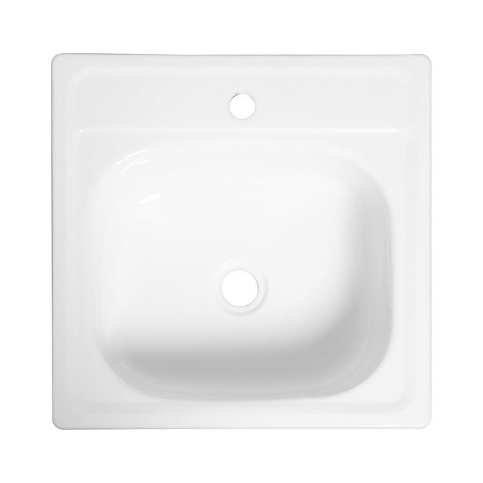 Мойка кухонная стальная Мойка кухонная стальная "Сантэкс", 500 х 500 х 160 мм, эмалированная, с кронштейнами