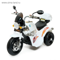 Электромобиль &laquo;Чоппер&raquo;, с аккумулятором, световые и звуковые эффекты, цвет белый